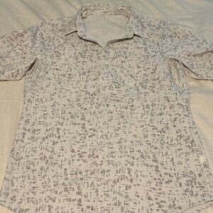 Lululemon Airing Easy Short Sleeve Shirt - Antique White Raw Linen - Sz S